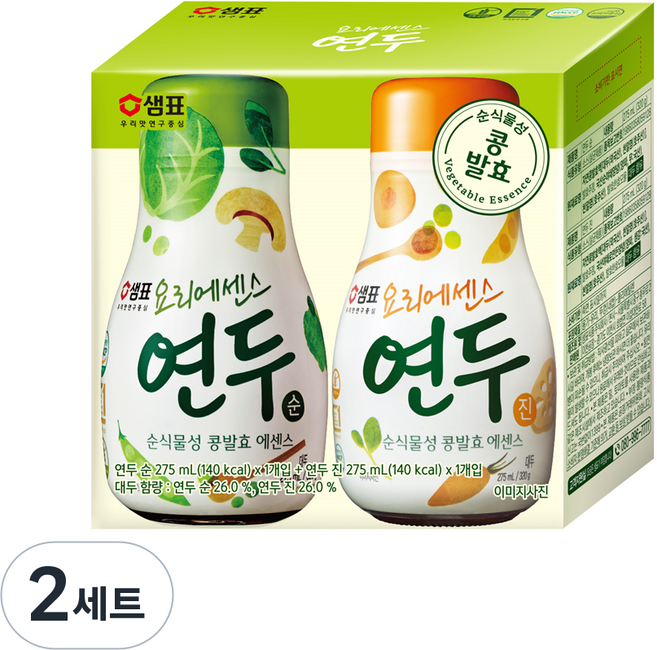 연두 진 275ml + 연두 순 275ml, 320g, 2세트