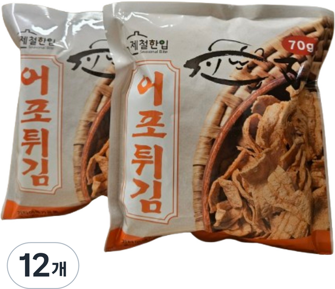 제철한입 어포튀김, 70g, 12개
