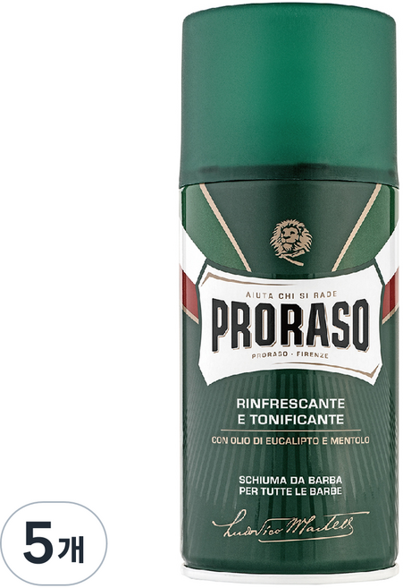 프로라소 쉐이빙 폼 리프레쉬 유칼립투스, 5개, 300ml