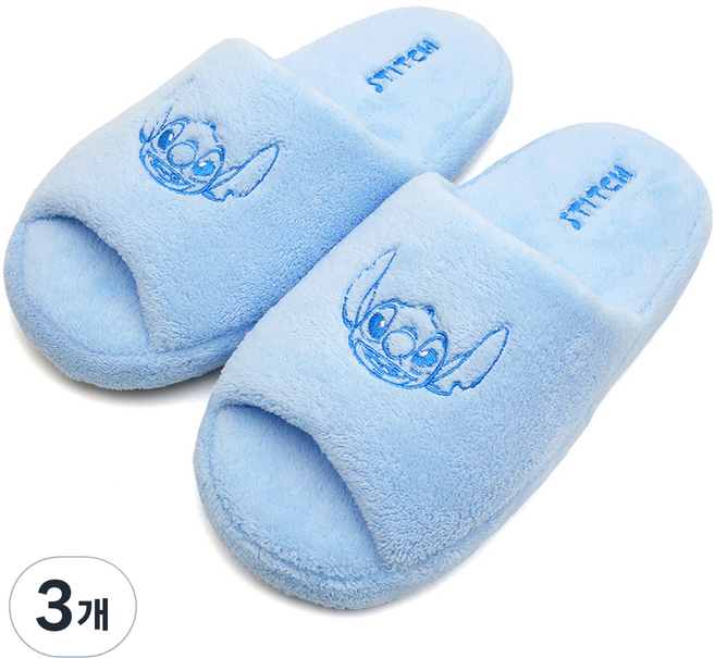 디즈니 AD 스티치 페이스 거실화, 블루, 3개