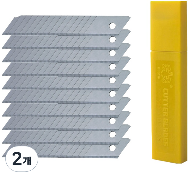 BESTIR SK7 커터칼날 25mm 10p + 칼집 세트 BST-03515, 2개