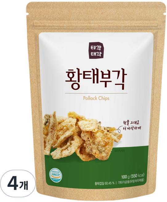 티각태각 황태 부각, 4개, 100g