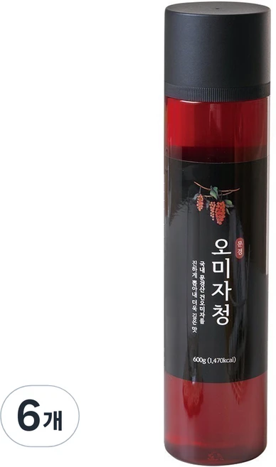 원티즈 문경 오미자청, 600g, 6개 - 쿠팡