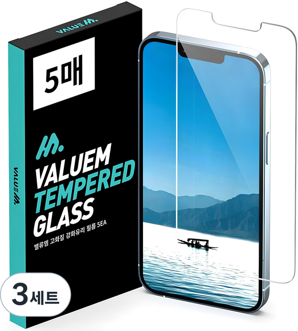 VALUEM 高畫質 9H 鋼化玻璃 iPhone 螢幕保護貼 5片組, 3套