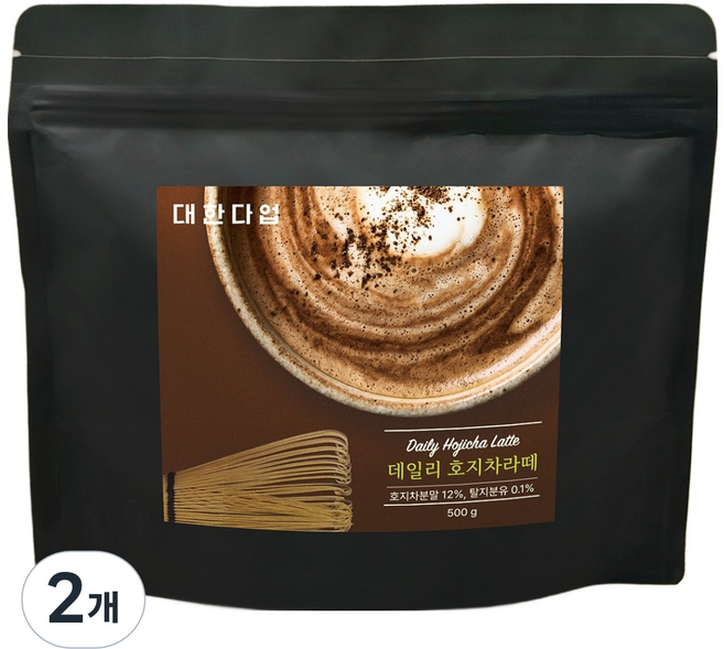 DAEHAN DAUP 每日焙茶拿鐵粉, 500g, 2個, 1入