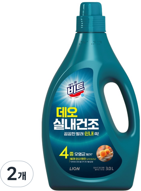 Beat Deo 室內晾乾 綻放花園 液體洗衣精 一般/滾筒兩用 正裝, 2個, 3L