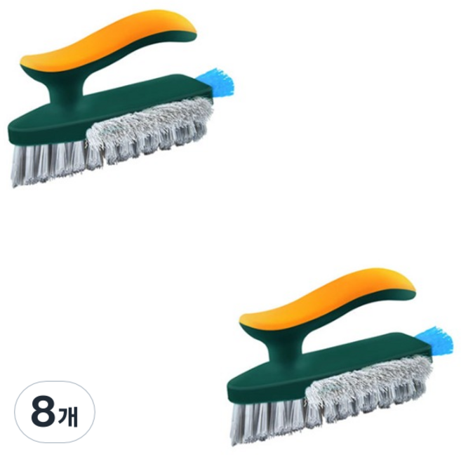 더자카 다용도 욕실 틈새 청소 브러쉬, 그린, 8개