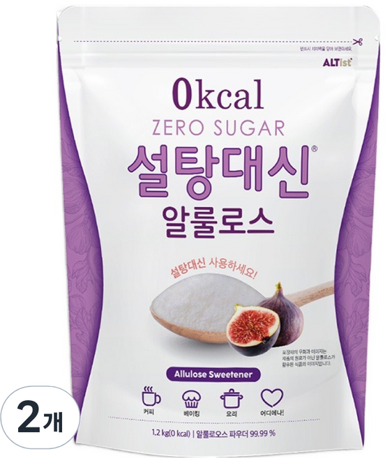 설탕대신 대체당 나한과 알룰로스, 1.2kg, 2개