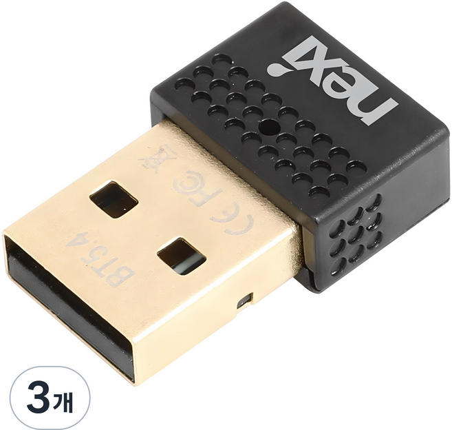 넥시 블루투스 동글 V5.4, NX-BT54, 블랙, 3개