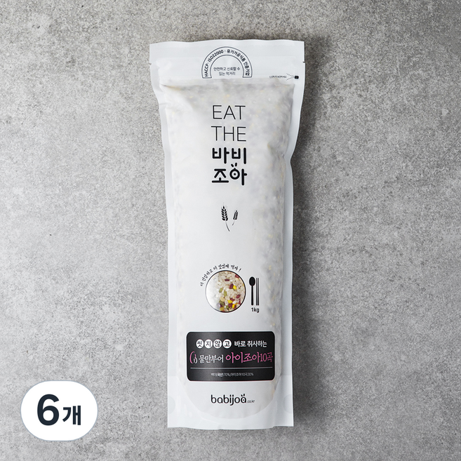 바비조아 물만부어 아이조아10곡, 1kg, 6개