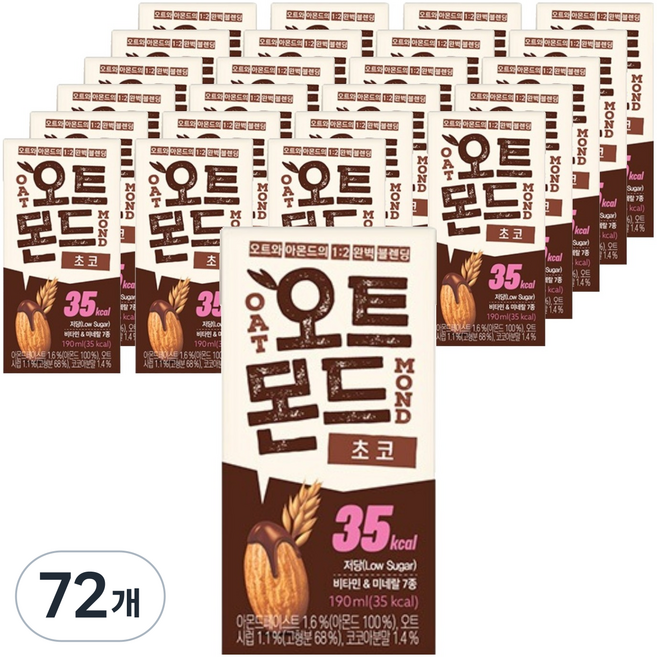 오트몬드 초코, 190ml, 72개