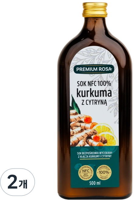 프리미엄로사 커큐민 강황 레몬 원액, 500ml, 2개