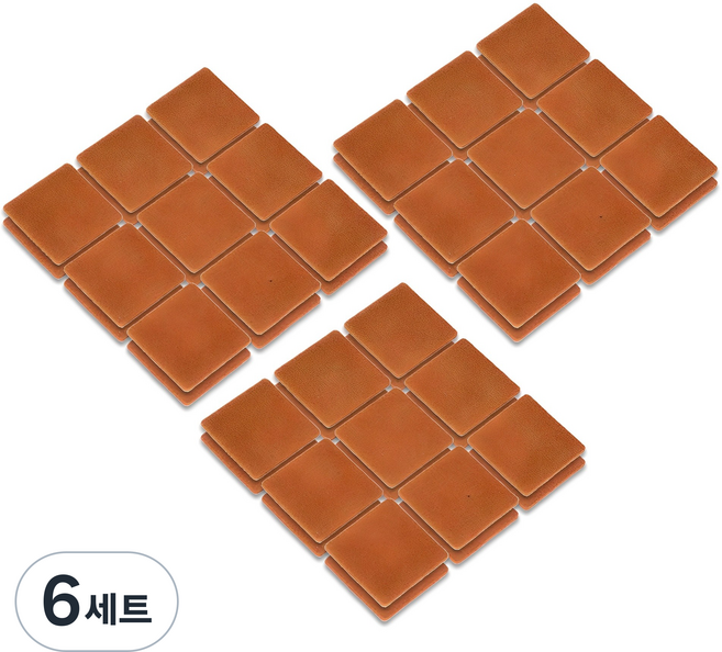 마루데코 바닥 긁힘방지 패드 사각 18p, 6세트