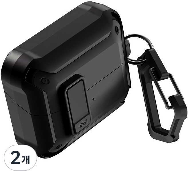 GOOSPERY Bumper Lock 硬殼保護殼, Buds3 Pro / 3 / 3 FE, 黑色