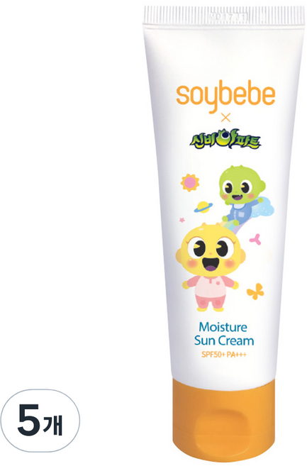 소이베베 신비아파트 유아용 선크림 SPF50+ PA+++, 80g, 5개