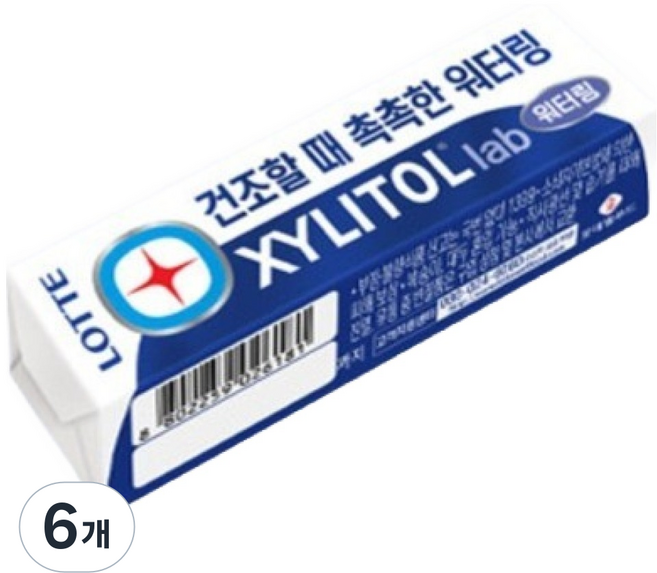 롯데자일리톨 랩 워터링, 6개, 24g