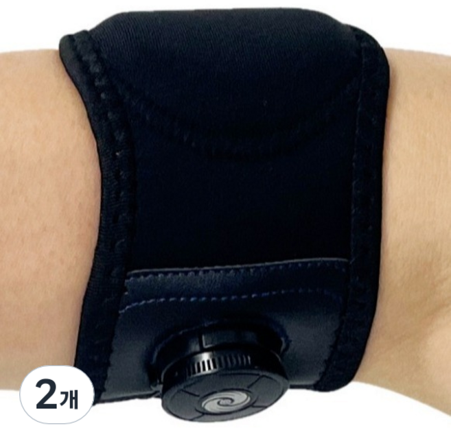 스카위즈 조절식 팔꿈치 보호대, 블랙, 2개