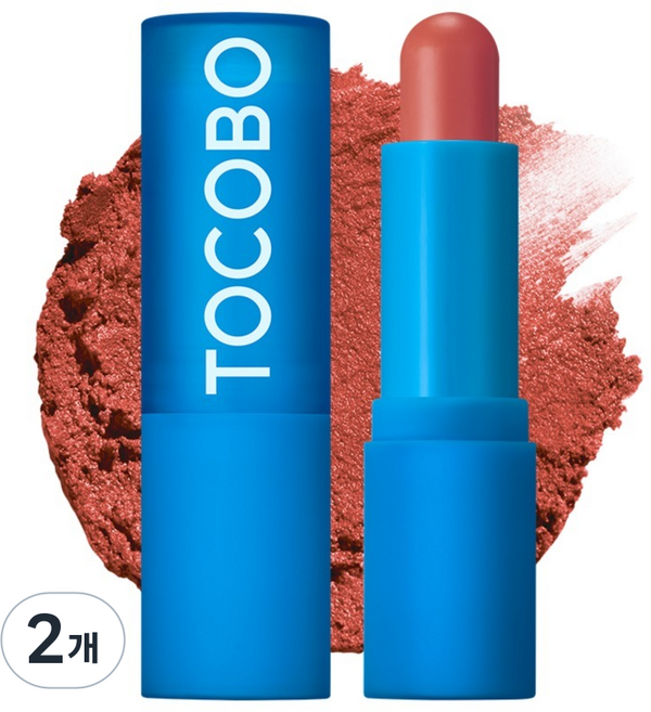 토코보 파우더 크림 립밤, 034 피치 타르트, 3.5g, 2개