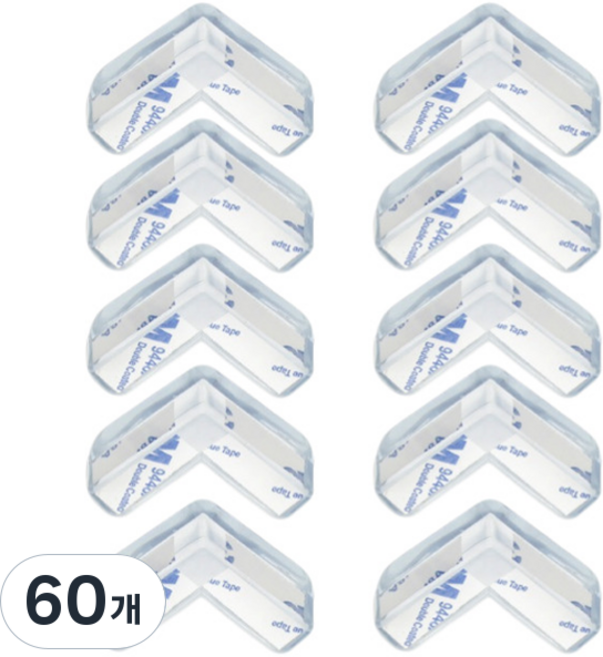 ICores 矽膠邊角防撞條, 透明, 60個