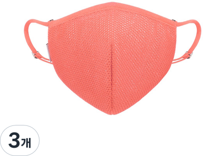 에이퓨리 에어라이트 쿨링 아동용 마스크 XS, 피치, 1매, 3개