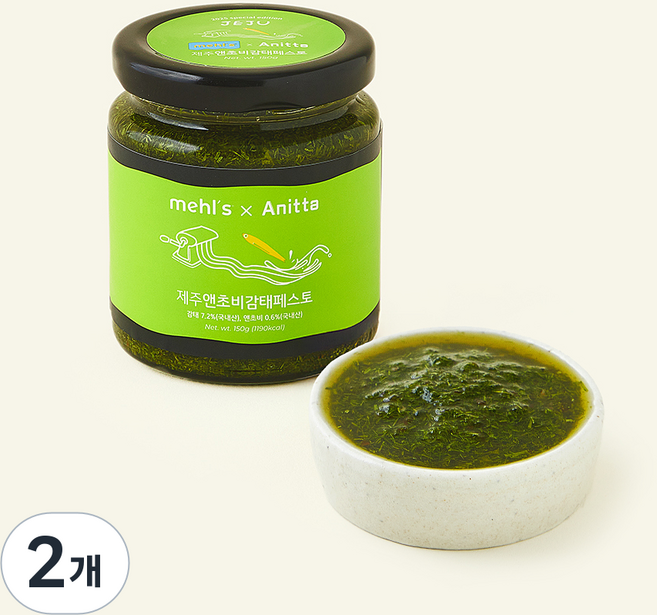 멜스 제주 앤초비 감태 페스토, 150g, 2개