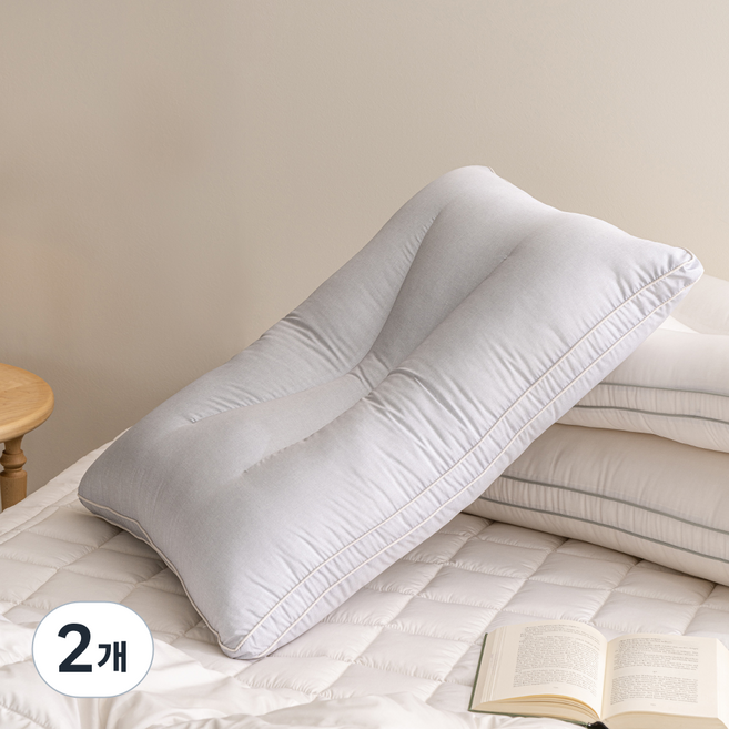 파르페by알레르망 국내 제조 빌리프 알러지케어 워셔블 경추베개, 연그레이, 2개