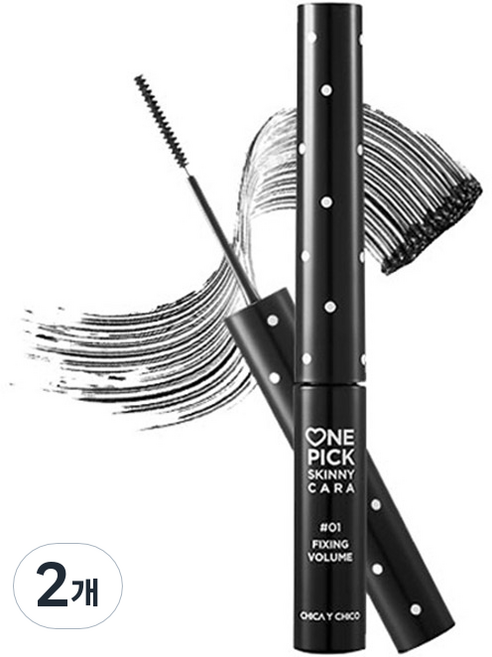 치카이치코 원픽 스키니카라 마스카라 3g, 픽싱볼륨, 2개