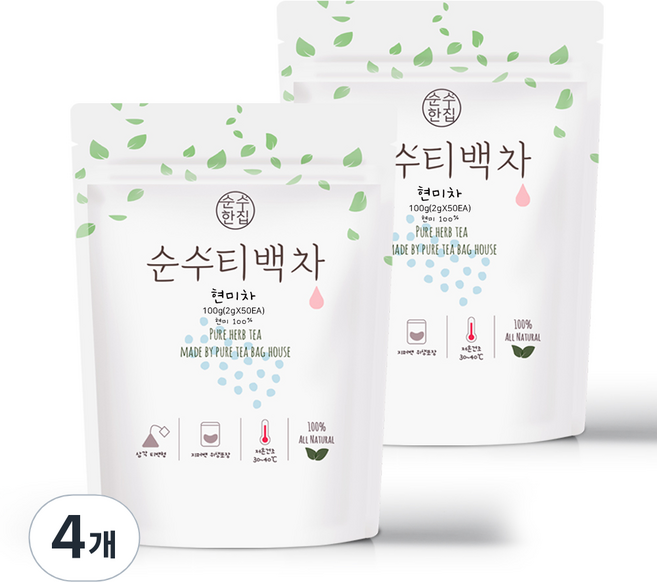 순수한집 현미차, 2g, 50개입, 4개