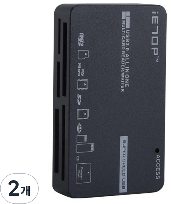 이탑 USB3.0 117종 지원 멀티카드리더기, C3-08, 그레이, 2개