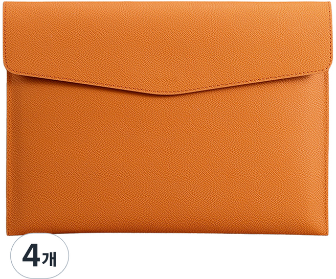 동아피엠에스 A5파일 가죽파우치, 오렌지, 4개