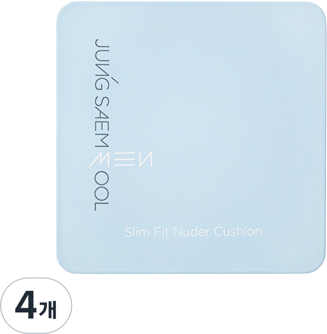 JUNG SAEM MOOL 鄭瑄茉 男士專用纖薄貼合氣墊粉底, 4個, 01 象牙白