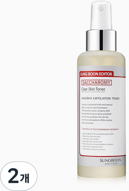 성분에디터 사카로미 클리어 스킨 토너, 2개, 160ml