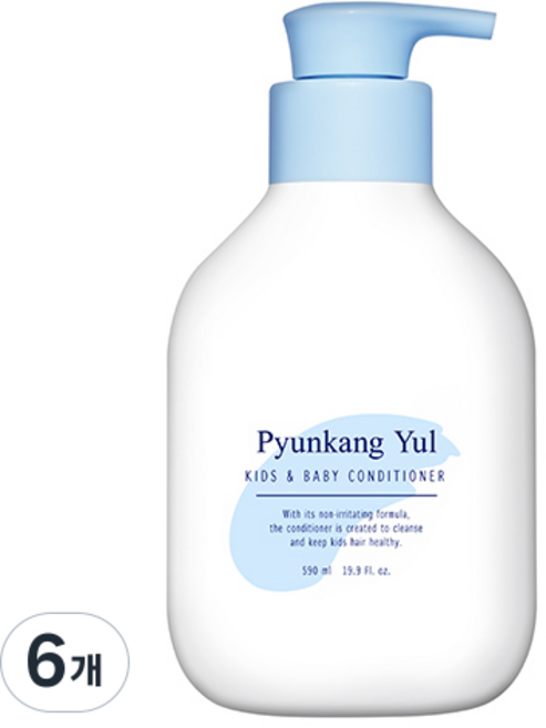 편강율 키즈 앤 베이비 컨디셔너 베이비파우더향, 590ml, 6개