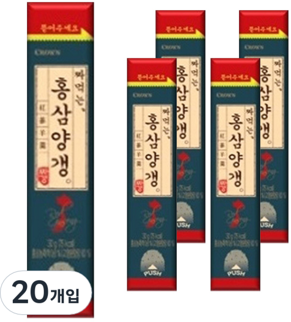 크라운 짜먹는 홍삼 양갱, 30g, 20개