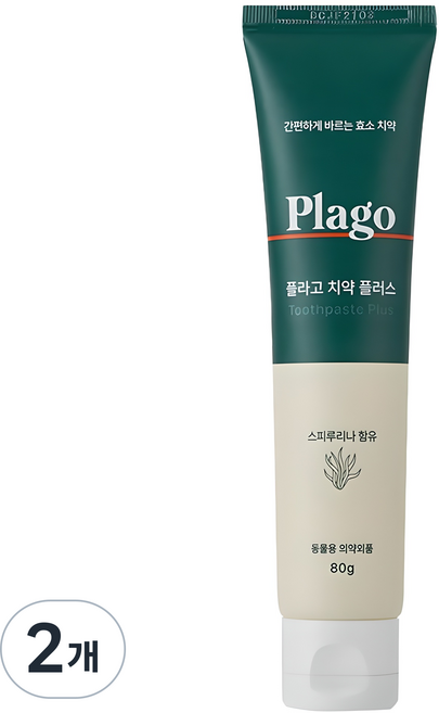 플라고 플러스 반려동물 치약, 80g, 1개입, 2개