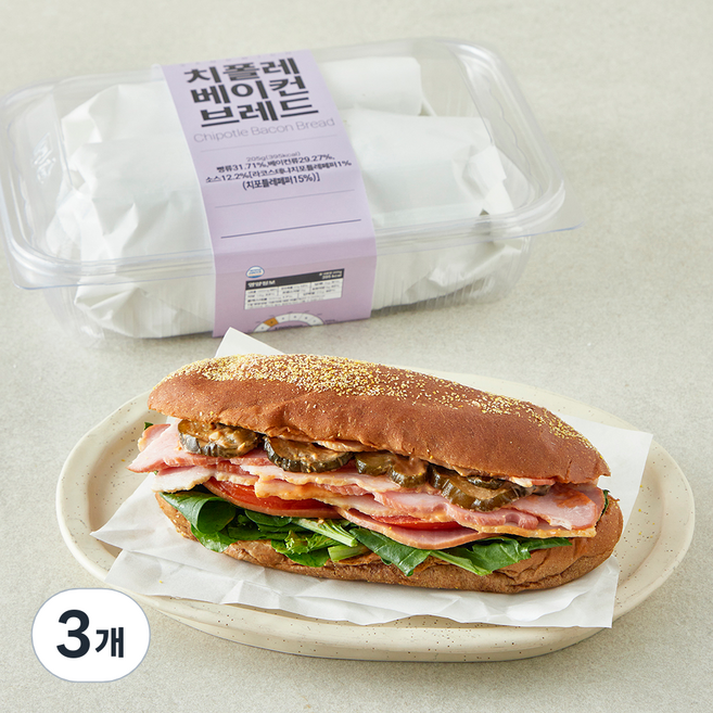 이엘후레쉬 치폴레 베이컨 브레드 2개입, 410g, 3개