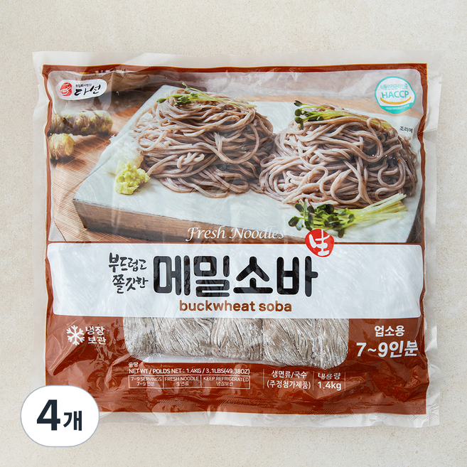 다선 메밀소바, 1.4kg, 4개