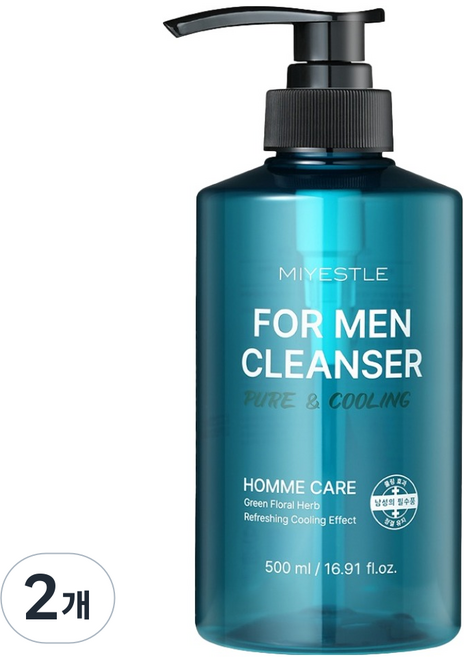 동성제약 미에뜰 쿨링 남성청결제, 500ml, 2개