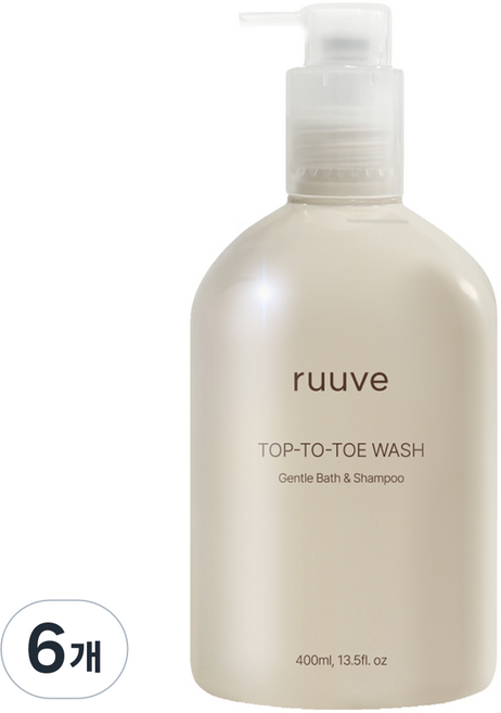 러베 히알루론 탑투토 워시, 6개, 400ml