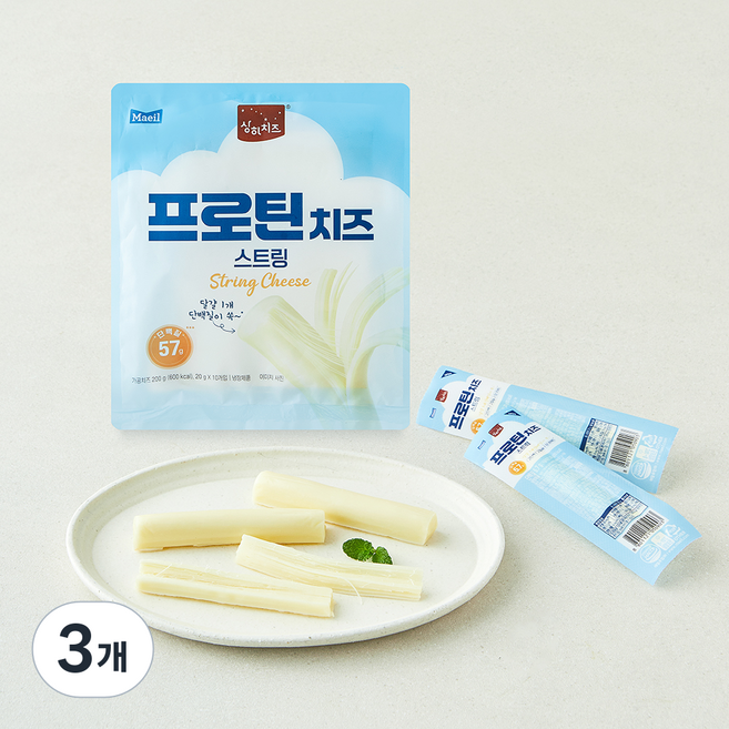 상하치즈 프로틴치즈 스트링, 20g, 3개, 10개입