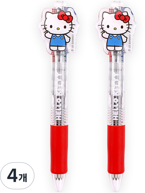 Hello Kitty 凱蒂貓 壓克力裝飾吊飾4色原子筆 0.7mm