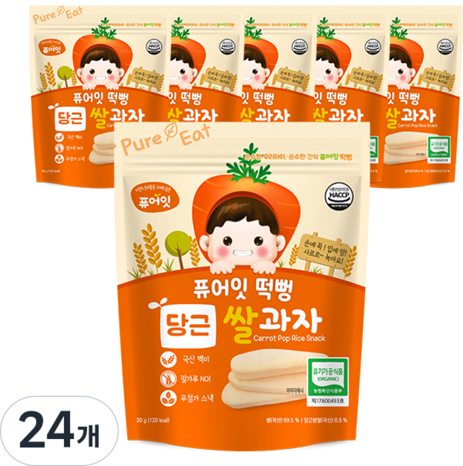 Pure Eat 年糕餅乾 米餅 30g, 胡蘿蔔, 24個