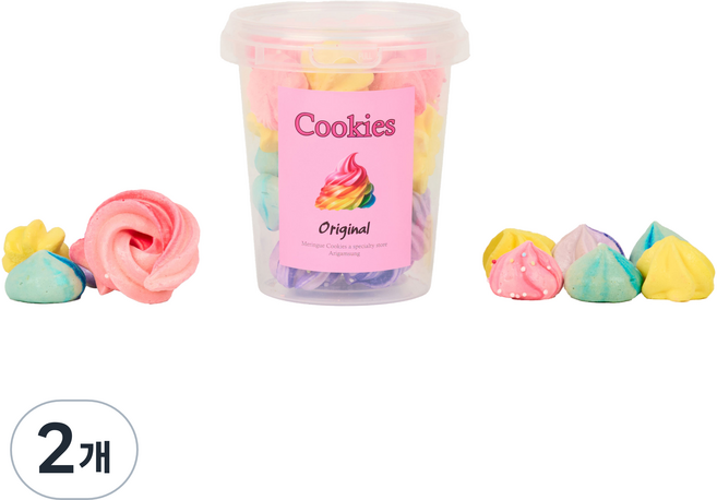 아리감성 원통형 오리지널 머랭쿠키, 30g, 2개