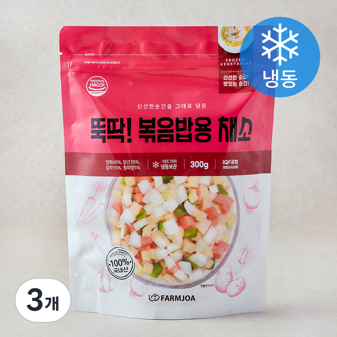뚝딱! 볶음밥용 채소 (냉동), 3개, 300g