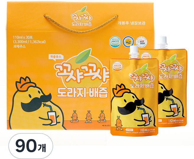 꼬샤꼬샤 도라지 배즙 스파우트형, 110ml, 90개