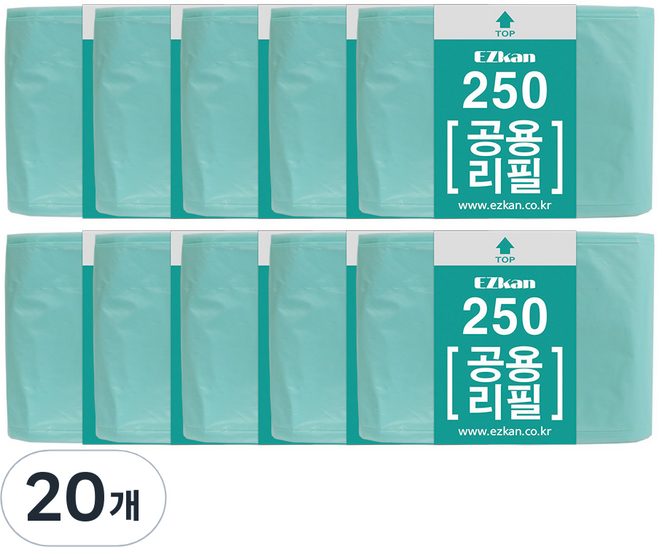 이지캔 공용 리필 봉투 250, 16L, 20세트