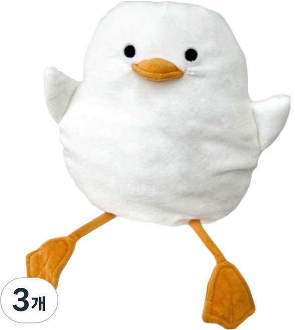 데미무드 모짜덕 인형 필통, 화이트, 3개