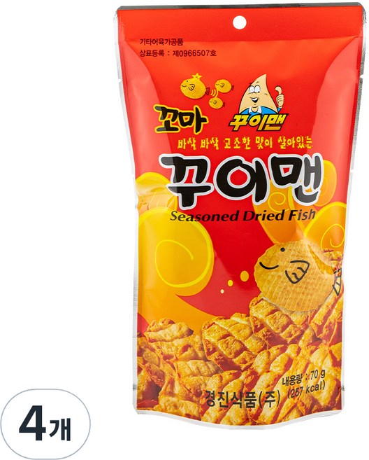 꾸이맨 꼬마, 70g, 4개
