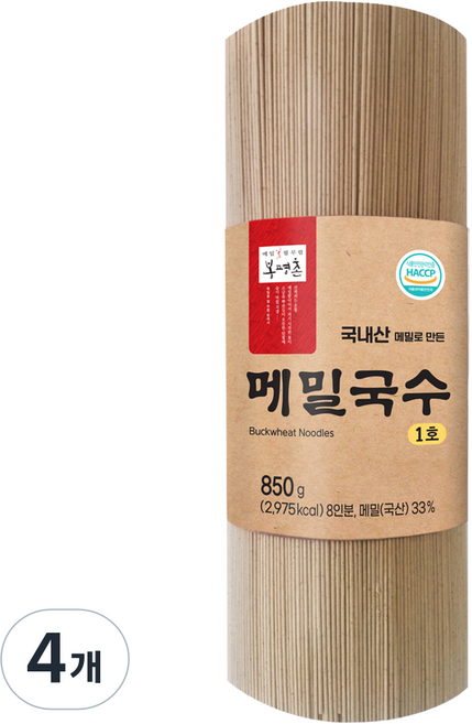 Bongpyung 1號蕎麥麵 捲麵型, 850g, 4個