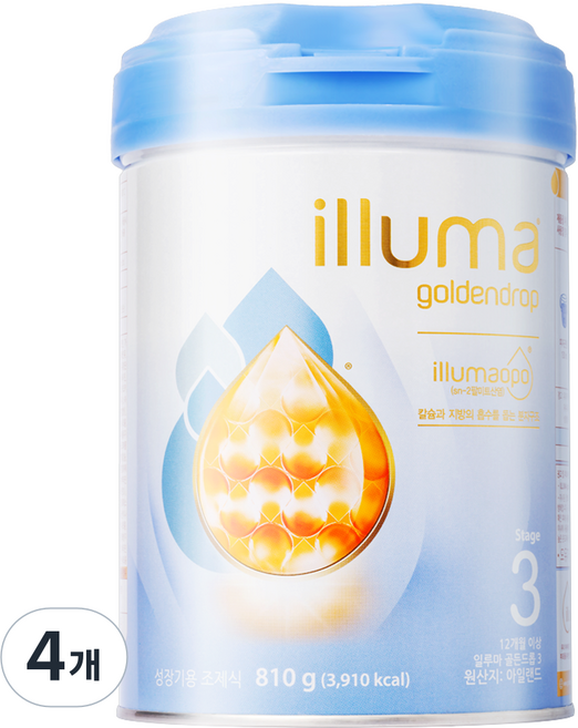 illuma 啟賦 黃金滴配方奶粉 3階段, 810g, 4個